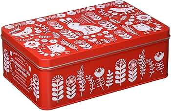 Amazon.co.jp: ヘッズ BOX 缶 19.5×7×12.5cm レッド 6個